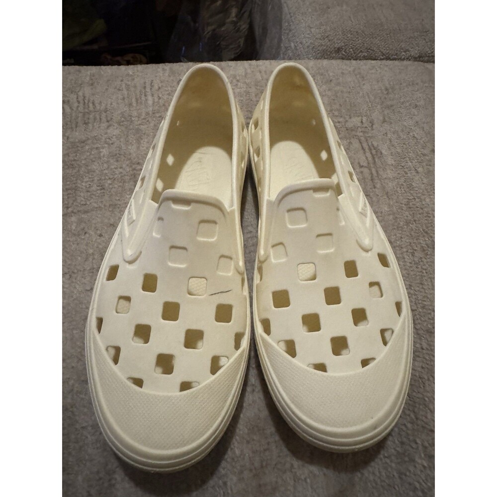 Vans Slip-On TRK Marshmallow Cream Rubber Water Shoes Mule Men 5 Women 6.5